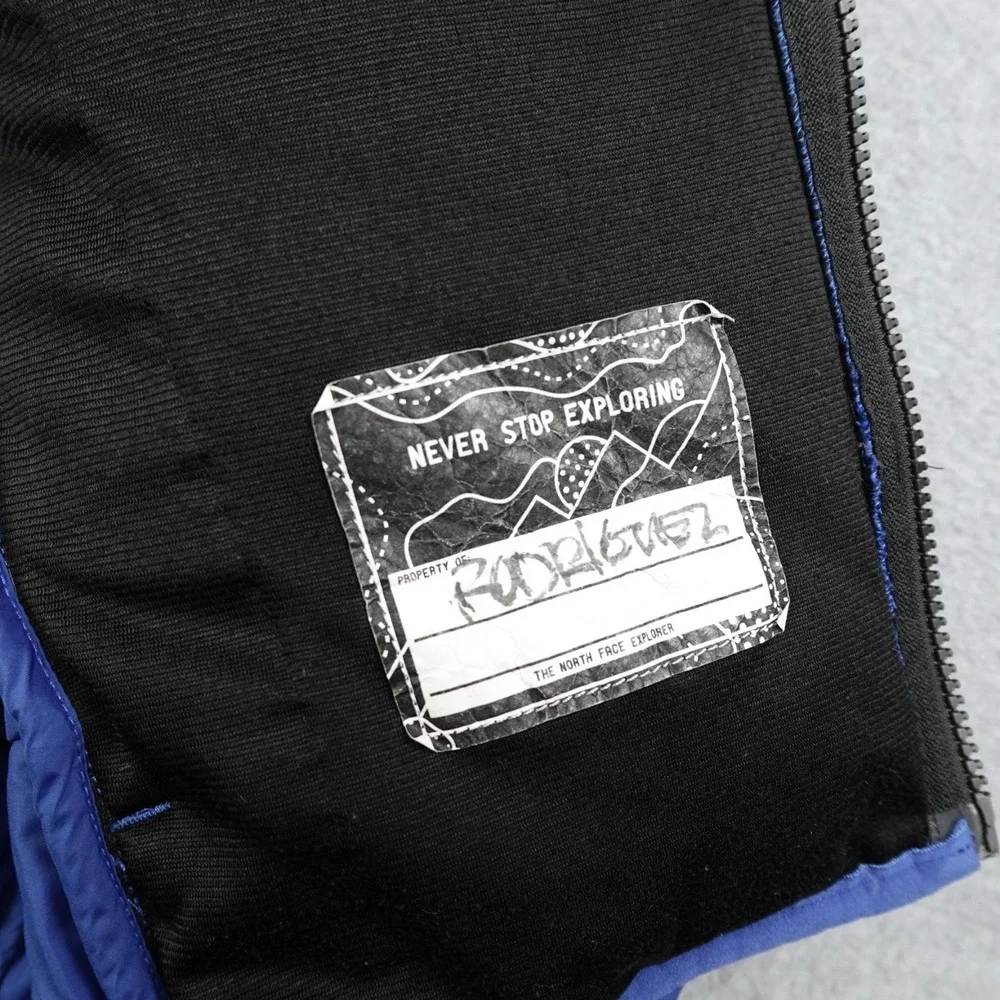 The North Face Puffer Jacket Boys XL Blue 550 Down Full Zip Outdoor Hike